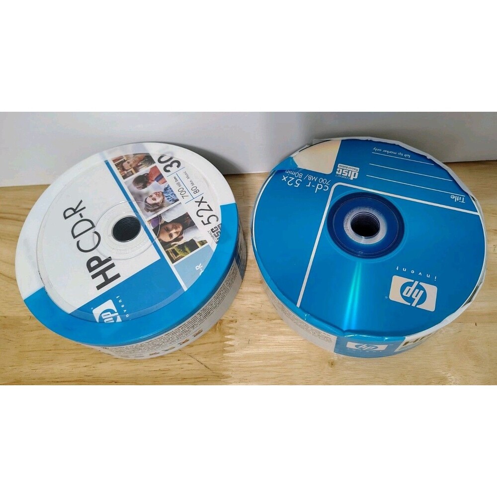 HP CD-R 700 MB 80 Min 52x Speed Pack Of 30 1 New Sealed 1 Open Computer CD DVD
